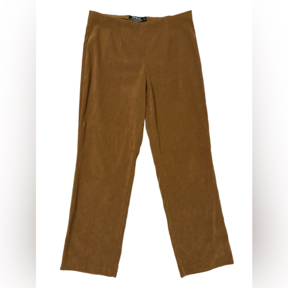 Tribal Stretch Faux Suede Pull-On Pants Brown - Size 10P